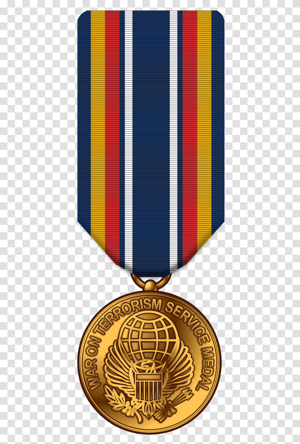 Global War On Terrorism Service Medal, Gold, Trophy Transparent Png