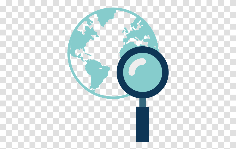 Globe And Magnifying Glass Icon For Worldwide Patent Magnifying Glass World Clipart, Outer Space, Astronomy, Universe, Poster Transparent Png