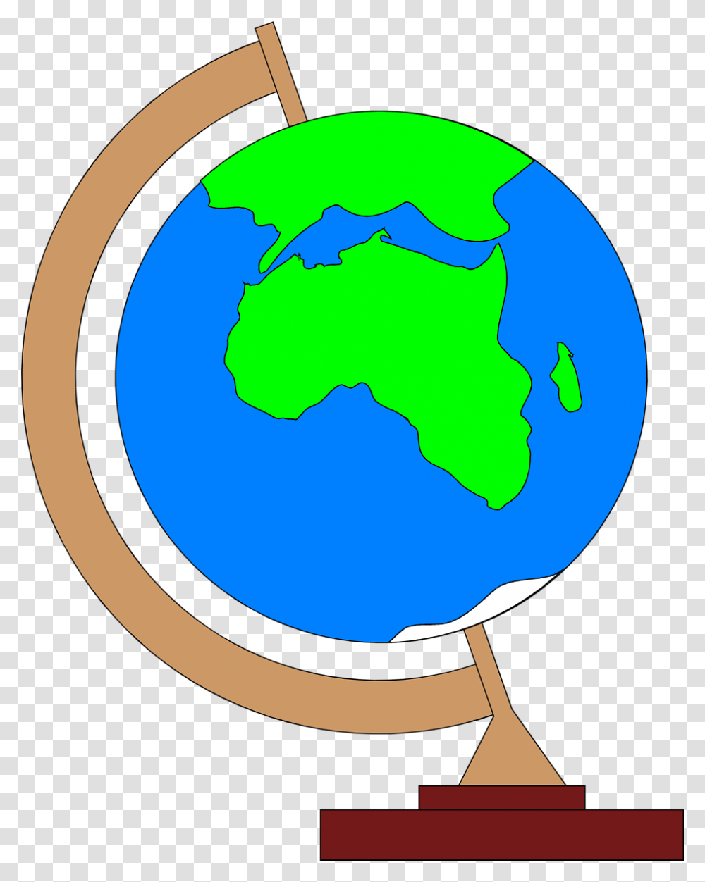 Globe Earth Map Clip Art Illustration Of A Globe, Outer Space, Astronomy, Universe Transparent Png