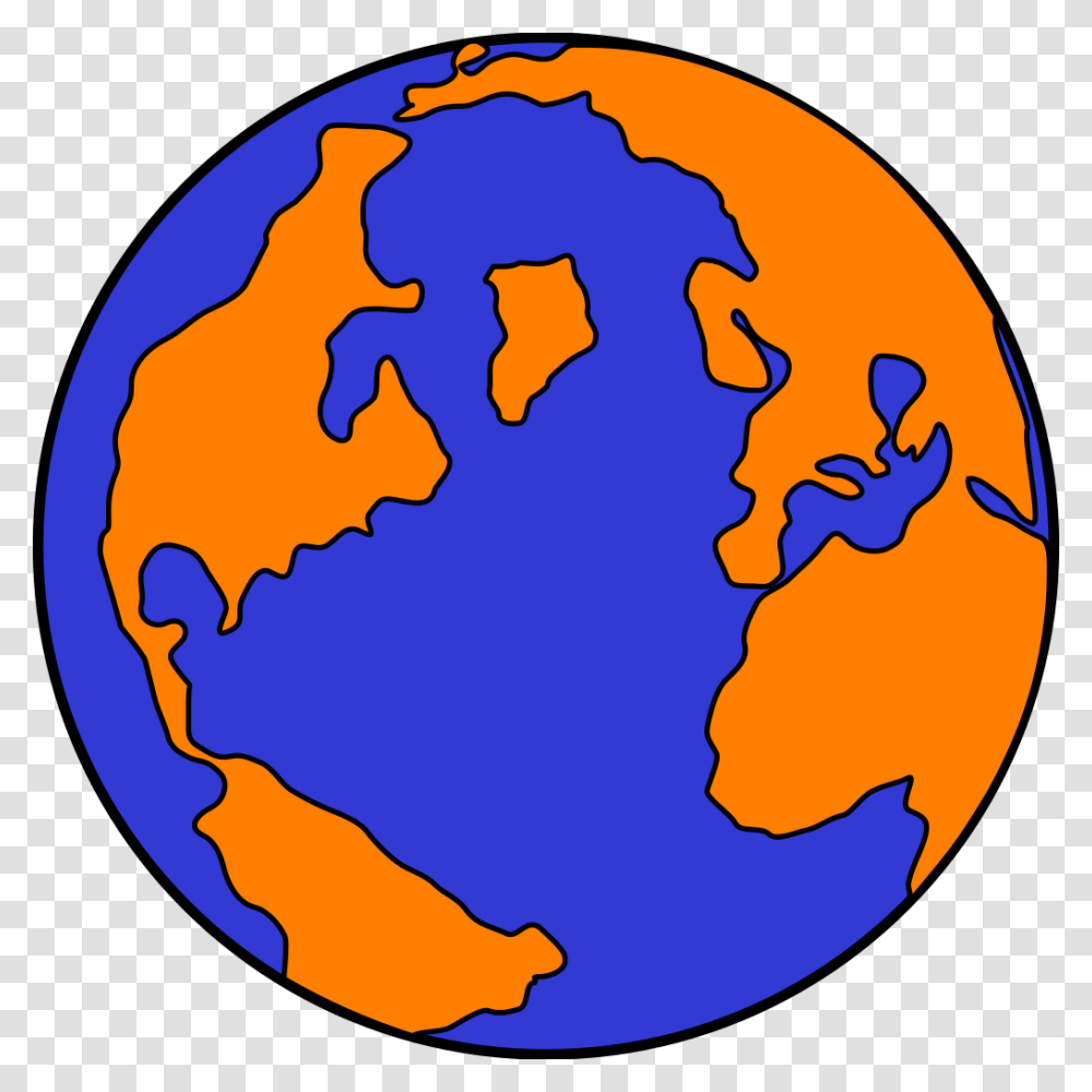Globe Earth Planet Free Vector Graphic On Pixabay Blue And Orange Globe, Outer Space, Astronomy, Universe, Painting Transparent Png