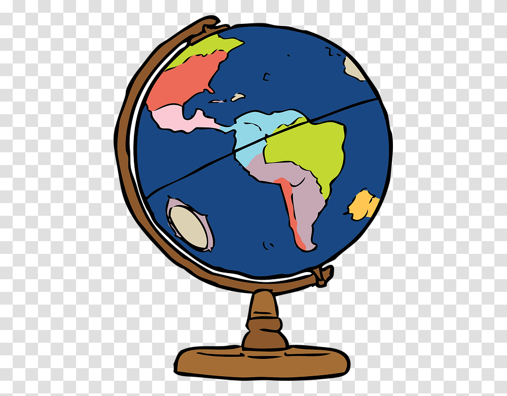 Globe Geography Model Cartoon Globe Clipart, Outer Space, Astronomy, Universe, Planet Transparent Png
