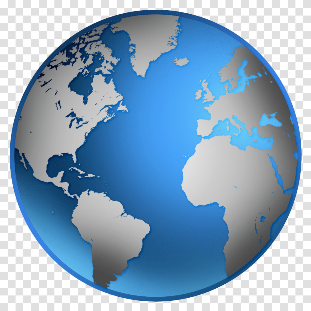 Globe Globe Blue And Silver, Outer Space, Astronomy, Universe, Planet Transparent Png