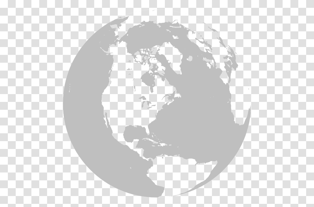 Globe Grey And White, Outer Space, Astronomy, Universe, Planet Transparent Png