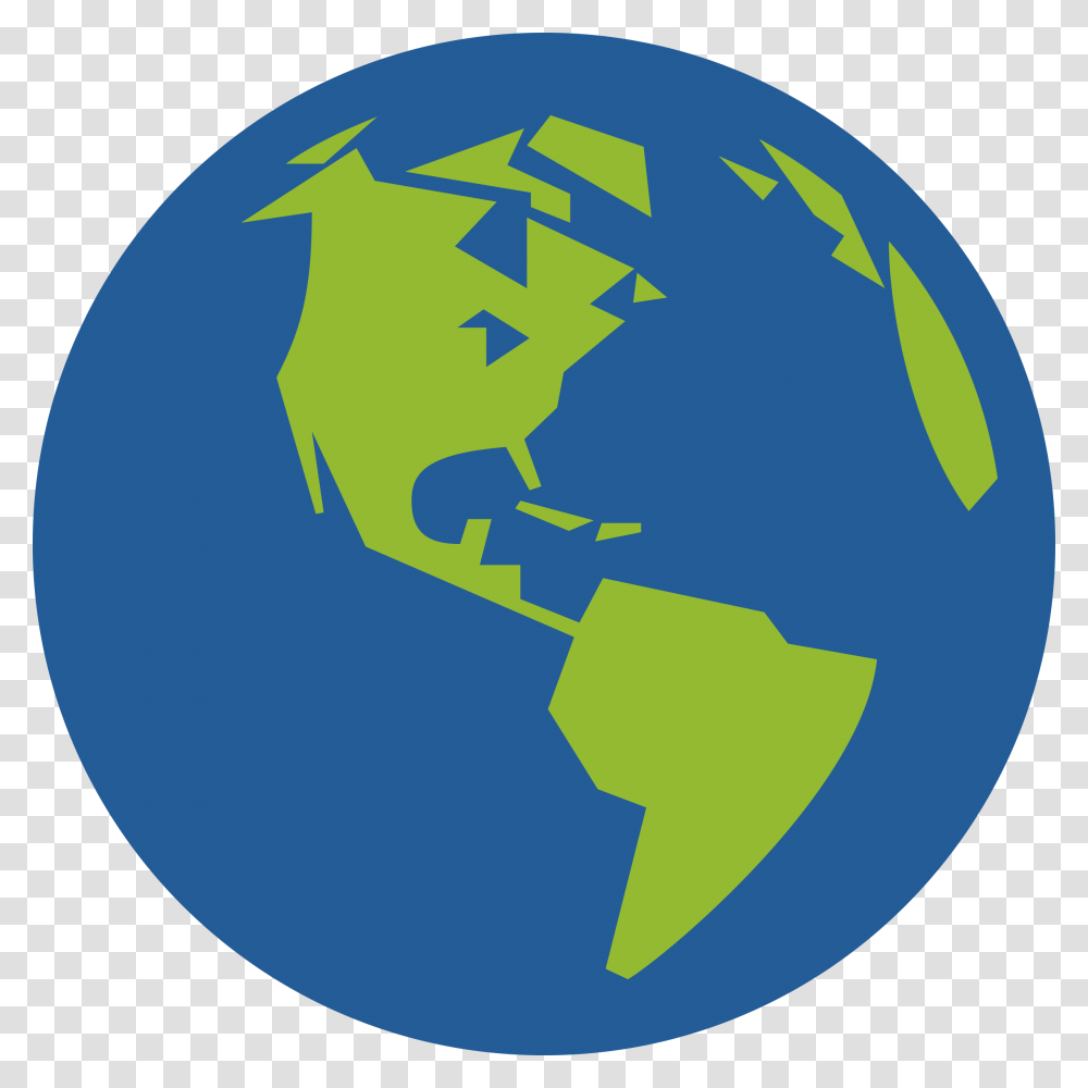 Globe Icon Facing America Icons, Outer Space, Astronomy, Universe, Planet Transparent Png