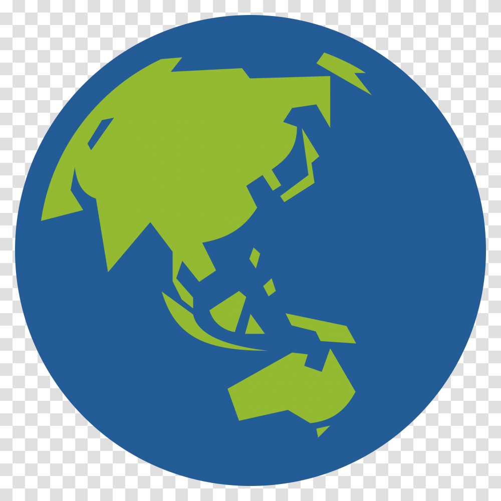 Globe Icon Facing Asia And Australia Icons, Outer Space, Astronomy, Universe, Planet Transparent Png