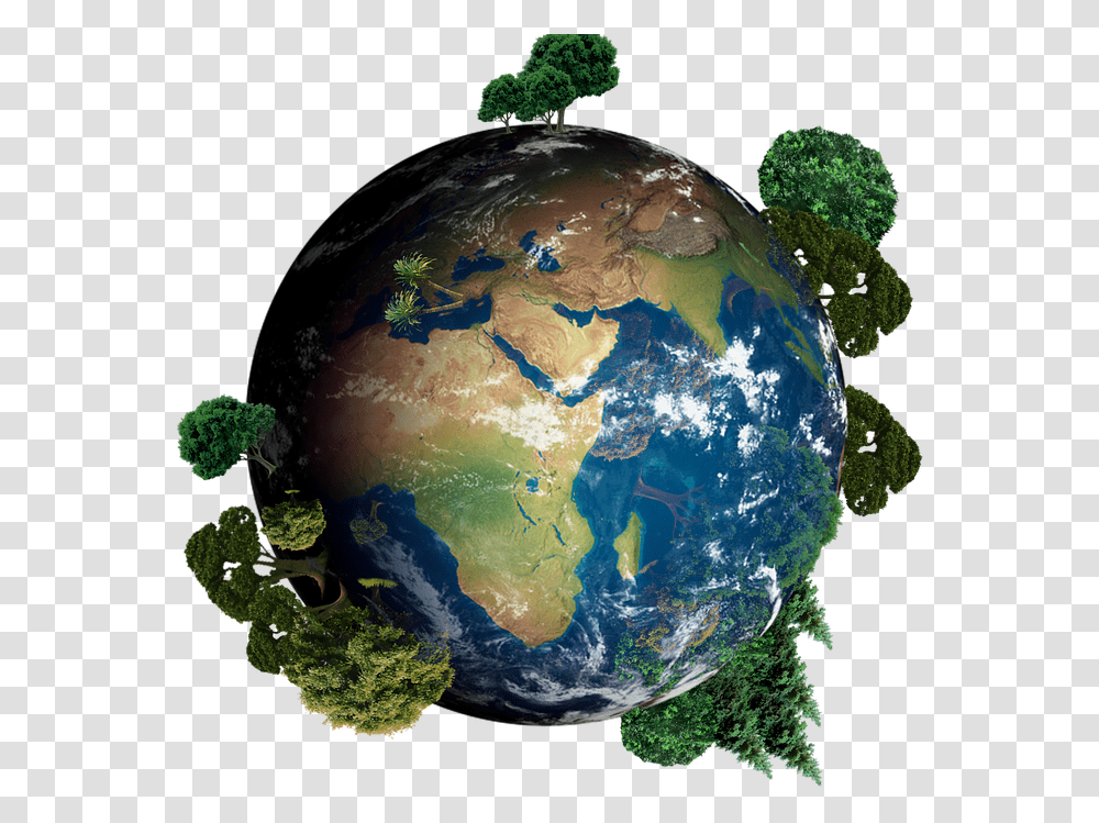 Globe Image Globe With Trees, Outer Space, Astronomy, Universe, Planet Transparent Png