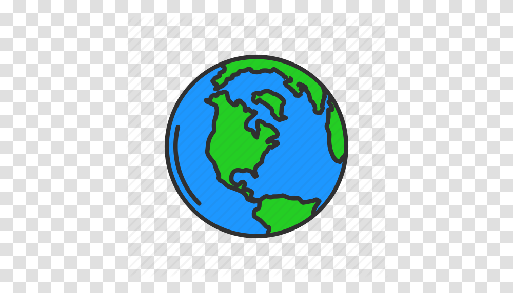 Globe Map North America World Icon, Outer Space, Astronomy, Universe, Planet Transparent Png