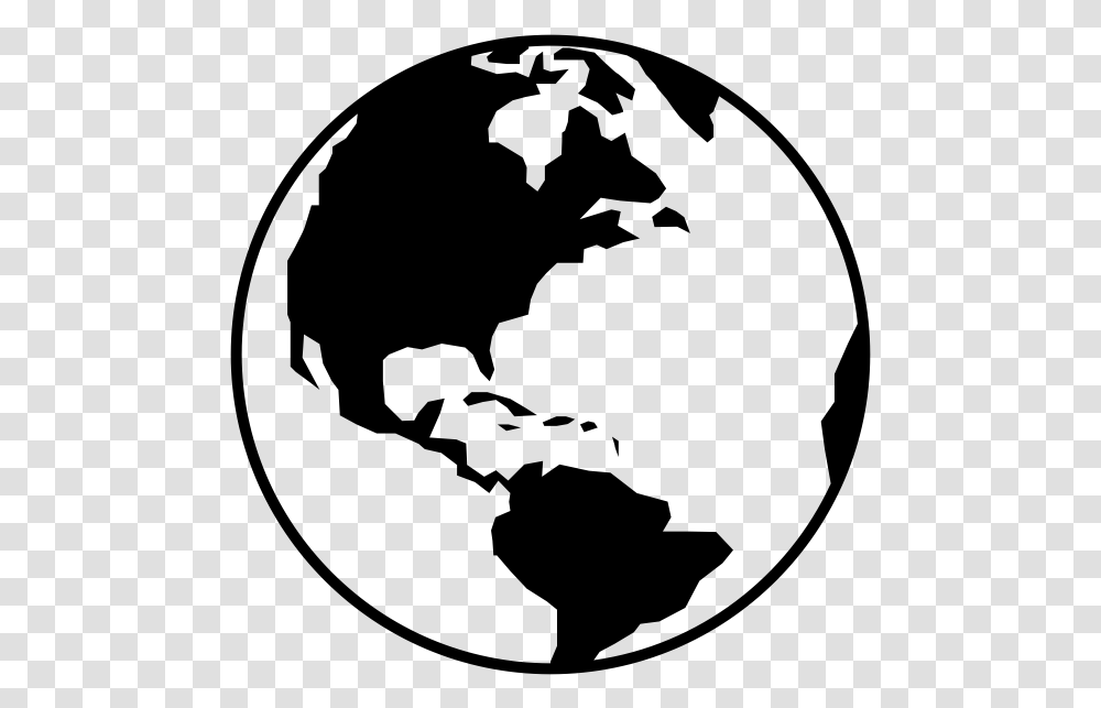 Globe Rubber Stamp North And South America Globe Clipart, Gray Transparent Png