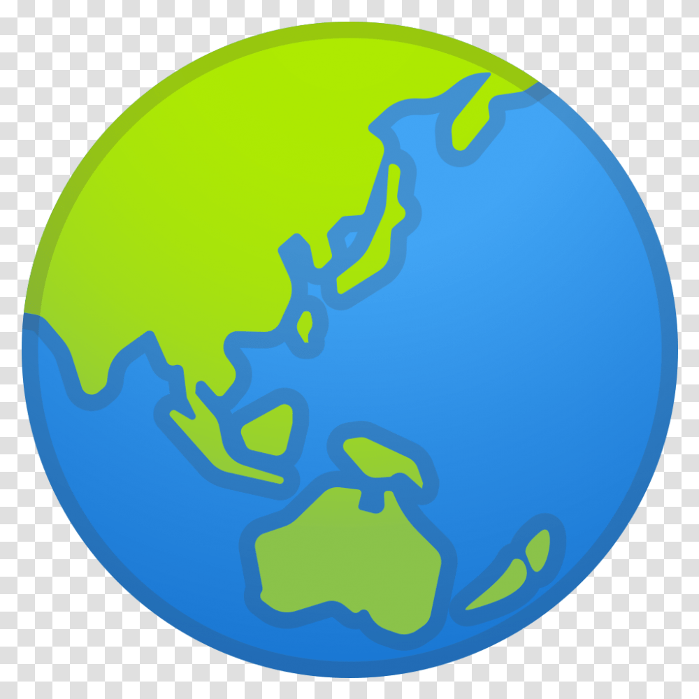 Globe Showing Asia Australia Icon Emoji Weltkugel, Outer Space, Astronomy, Universe, Planet Transparent Png