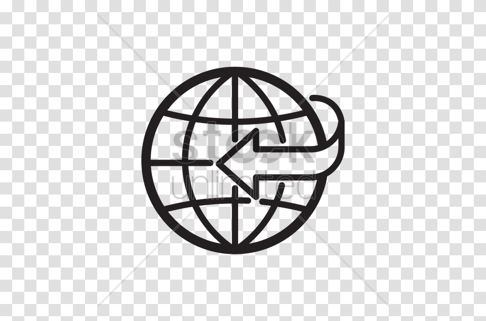 Globe With Arrow Concept Icon Vector Image, Logo, Trademark, Weapon Transparent Png