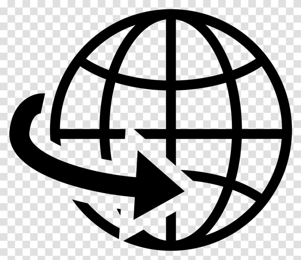 Globe With Arrow Icon, Stencil, Dynamite, Bomb Transparent Png