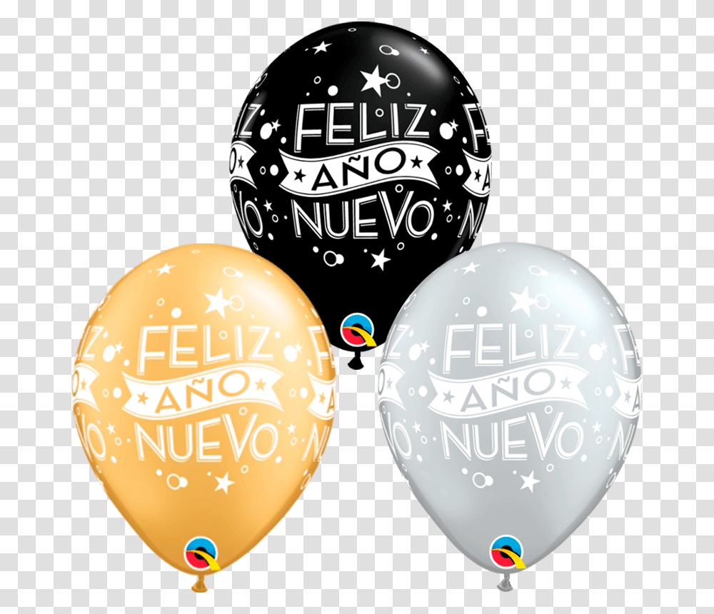 Globo Ltex Feliz Nuevo Surtido Confetti Balloon Transparent Png