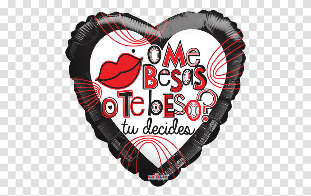 Globo Me Besas O Te Beso Tu Decides, Heart, Person, Human Transparent Png