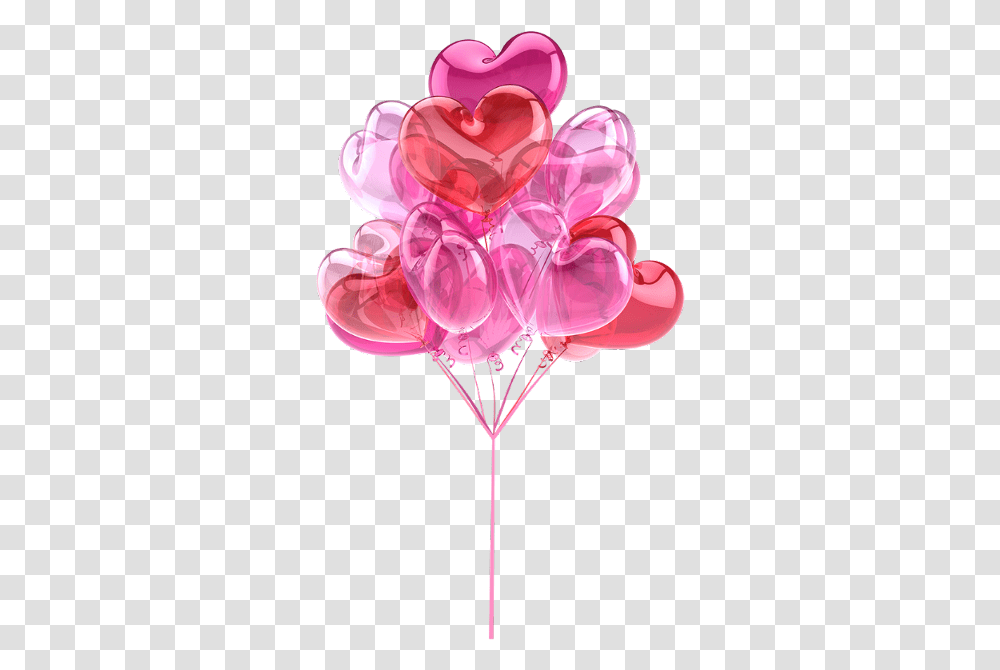 Globos Globo Corazn Corazones Rosa Heart, Balloon, Petal, Flower, Plant Transparent Png