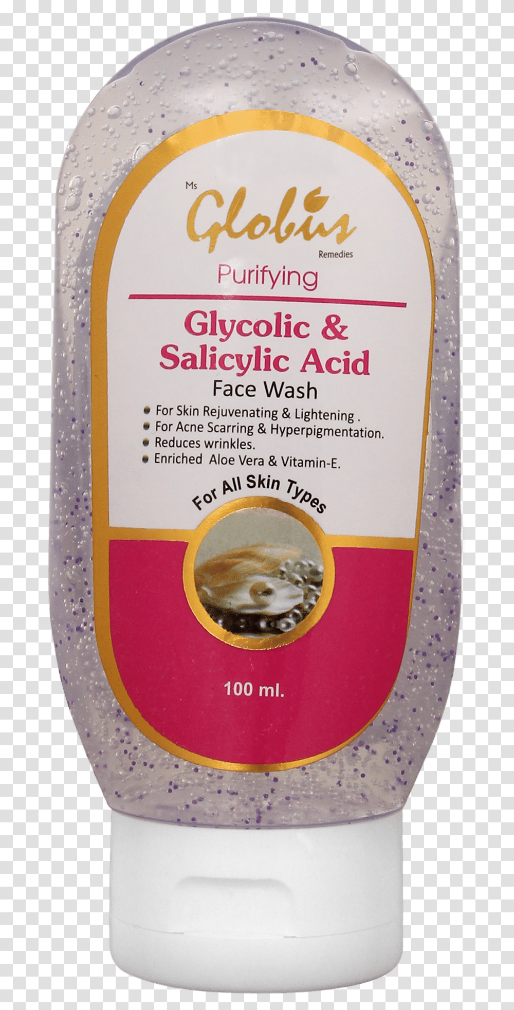 Globus Face Wash Review, Label, Syrup, Seasoning Transparent Png