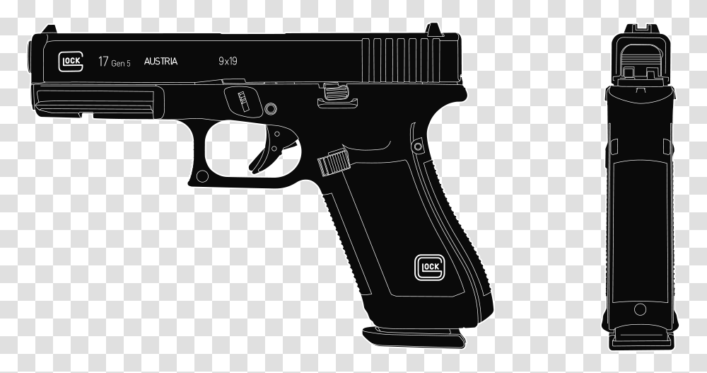 Glock 17 Gen 5 Fs Mos, Gun, Weapon, Weaponry, Handgun Transparent Png