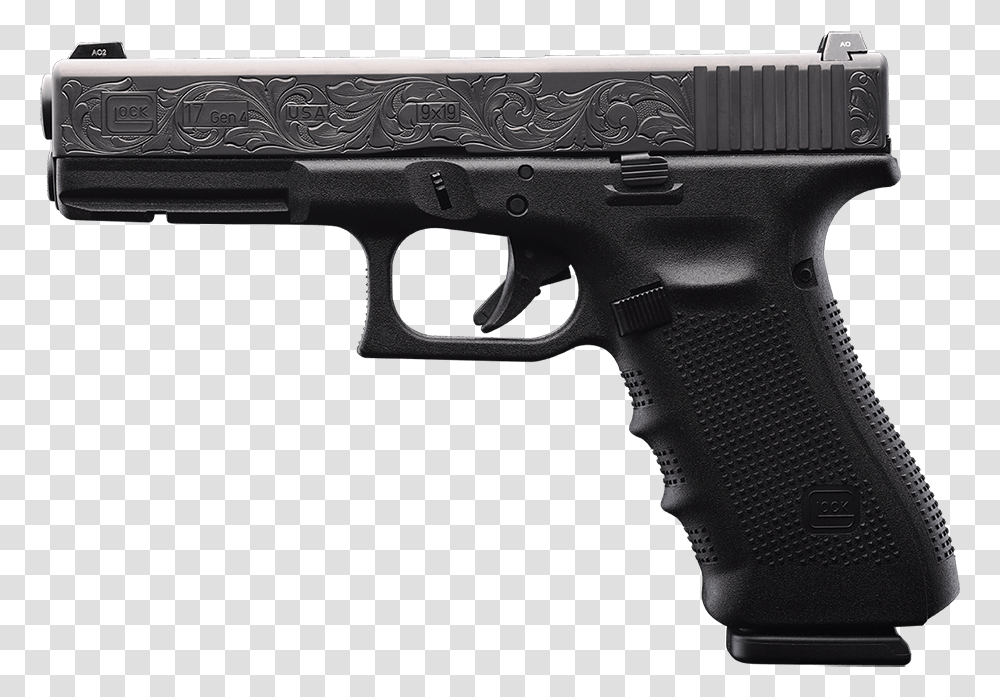 Glock 17 Gen 5 Talon Grips, Gun, Weapon, Weaponry, Handgun Transparent Png