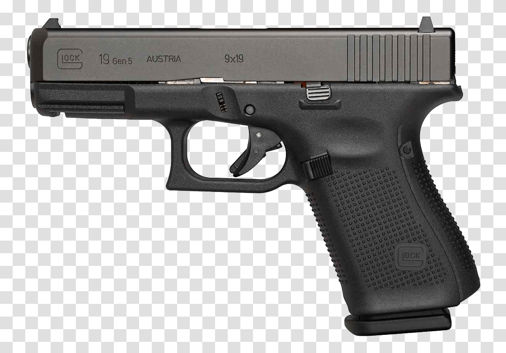 Glock 19 Gen 5 Fs, Gun, Weapon, Weaponry, Handgun Transparent Png