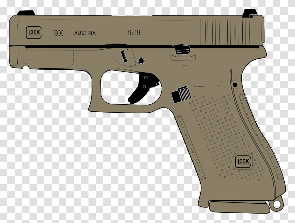 Glock 19x, Gun, Weapon, Weaponry, Handgun Transparent Png