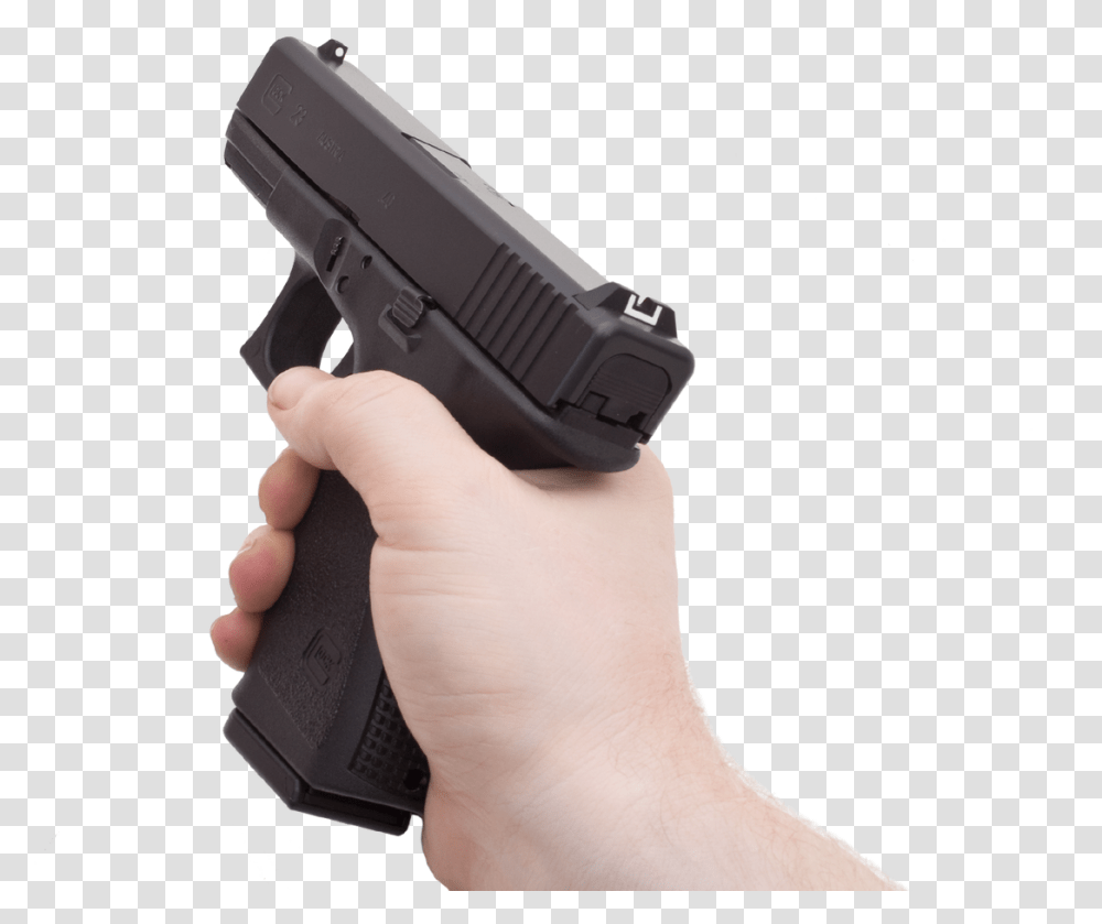 Glock 23 Airsoft Gun, Handgun, Weapon, Weaponry, Person Transparent Png