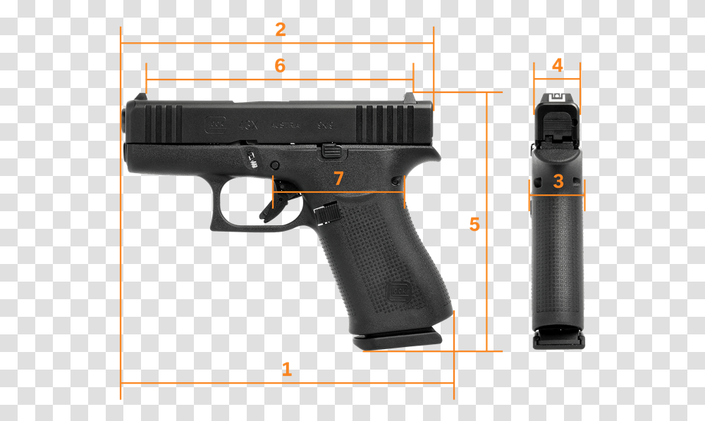 Glock 26 5th Gen, Gun, Weapon, Weaponry, Handgun Transparent Png