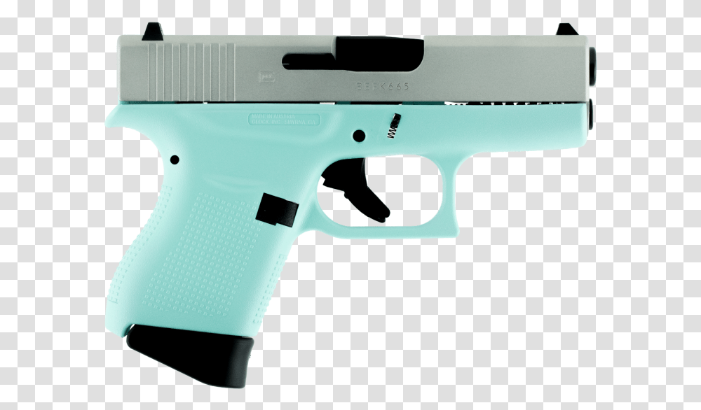 Glock 42 Robin Egg Blue, Gun, Weapon, Weaponry, Handgun Transparent Png