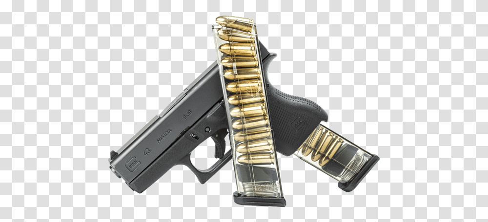 Glock 43 12 Round Magazine, Weapon, Weaponry, Gun, Ammunition Transparent Png