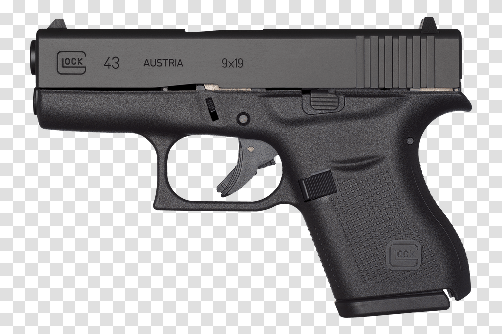 Glock 43 Gen, Gun, Weapon, Weaponry, Handgun Transparent Png
