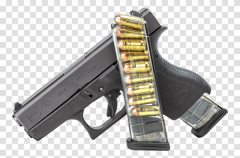 Glock 43x Extended Magazine, Weapon, Weaponry, Gun, Handgun Transparent Png