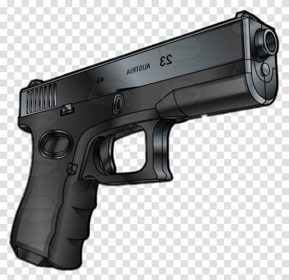 Glock Clipart Glock Anime, Gun, Weapon, Weaponry, Handgun Transparent Png