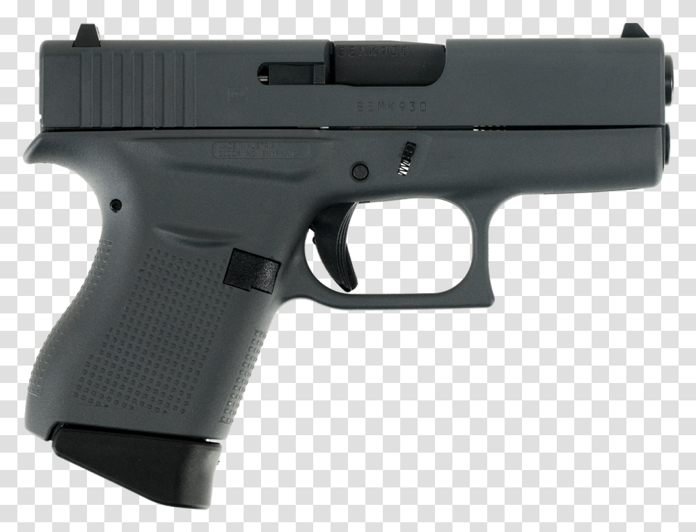 Glock G43 Subcompact Double 9mm Luger Glock 43 Green, Gun, Weapon, Weaponry, Handgun Transparent Png