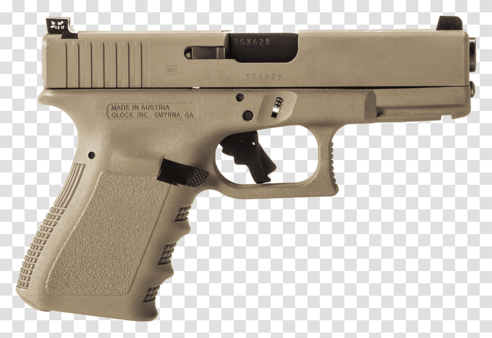 Glock Sand Color, Gun, Weapon, Weaponry, Handgun Transparent Png
