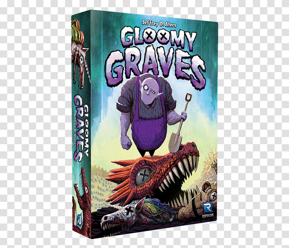 Gloomy Graves Box 3d Renegade Game Studios, Poster, Advertisement, Person, Comics Transparent Png