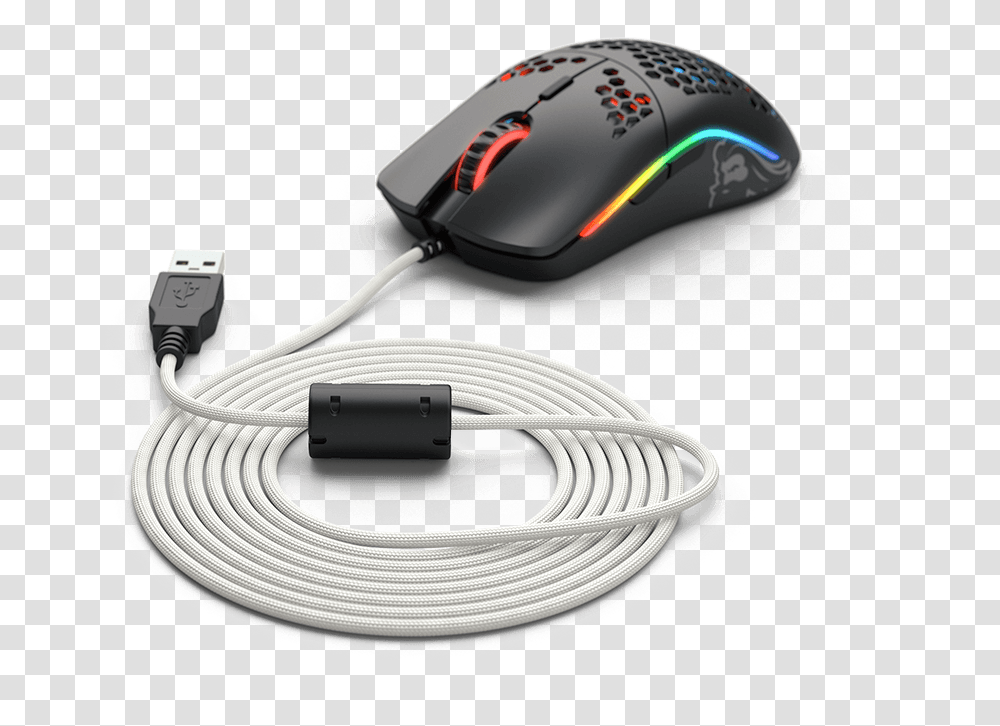 Glorious Model O Matte White The World S Lightest Rgb Ascended Cable Glorious Mouse Hardware Computer Electronics Transparent Png Pngset Com