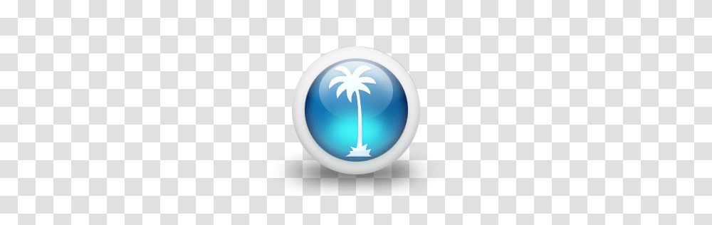 Glossy Blue Palmtree, Sphere, Nature Transparent Png