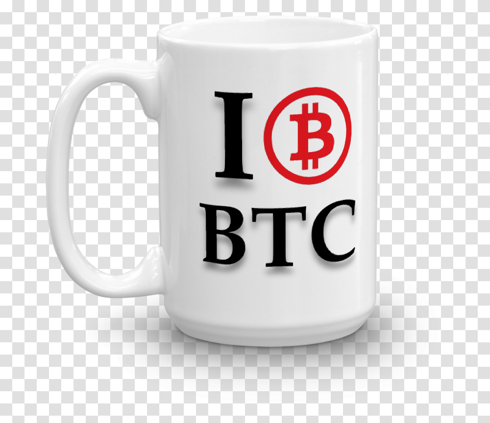Glossy Coffee Mug I Heart Bitcoin Logo Coffee Cup, Number, Symbol, Text, Pottery Transparent Png