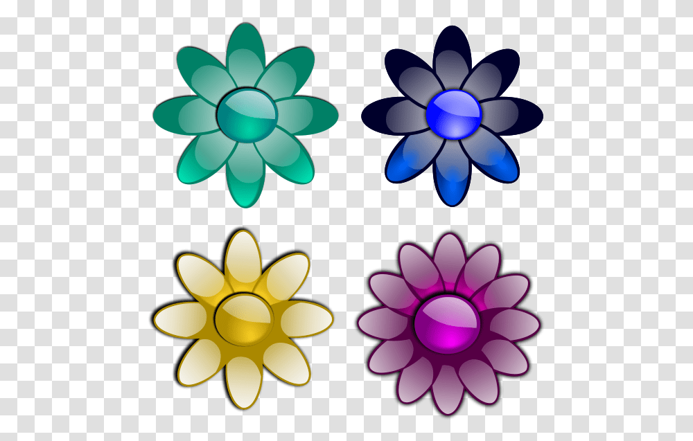 Glossy Flowers 3 Clip Arts Flowers Clip Art, Floral Design, Pattern, Plant Transparent Png