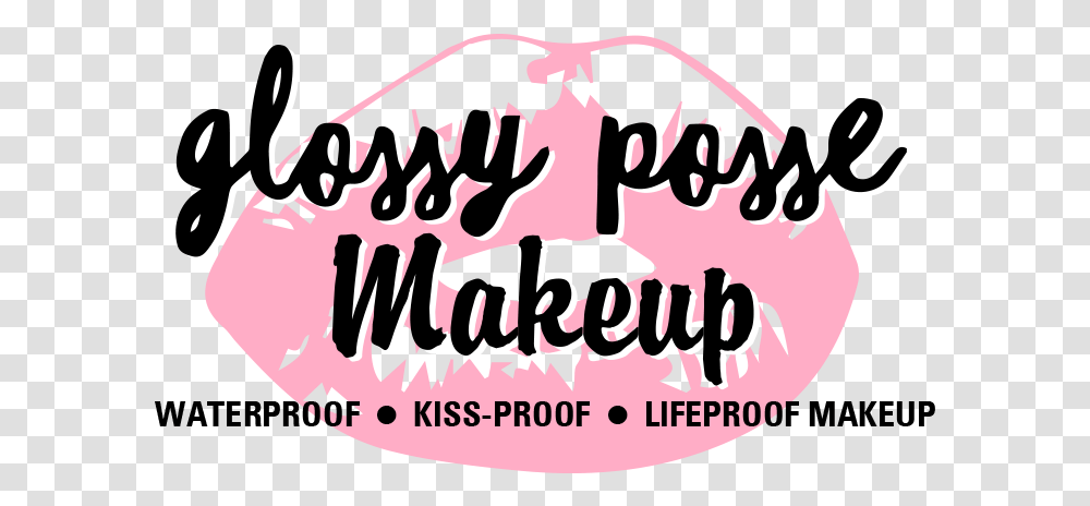 Glossy Posse Makeup Online Marketing, Label, Poster, Calligraphy Transparent Png