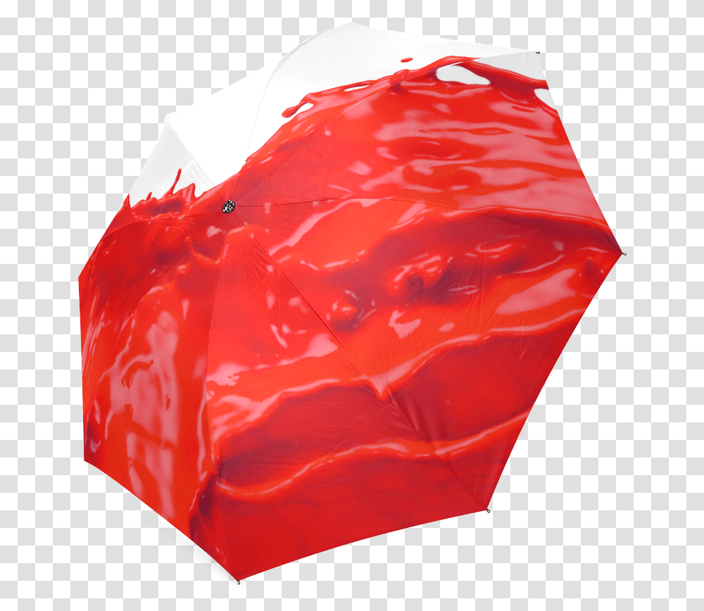 Glossy Red Paint Splash Foldable Umbrella Handbag, Coat, Plant, Plastic Transparent Png