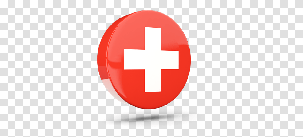 Glossy Round Icon 3d Red Cross 3d, First Aid, Logo, Trademark Transparent Png