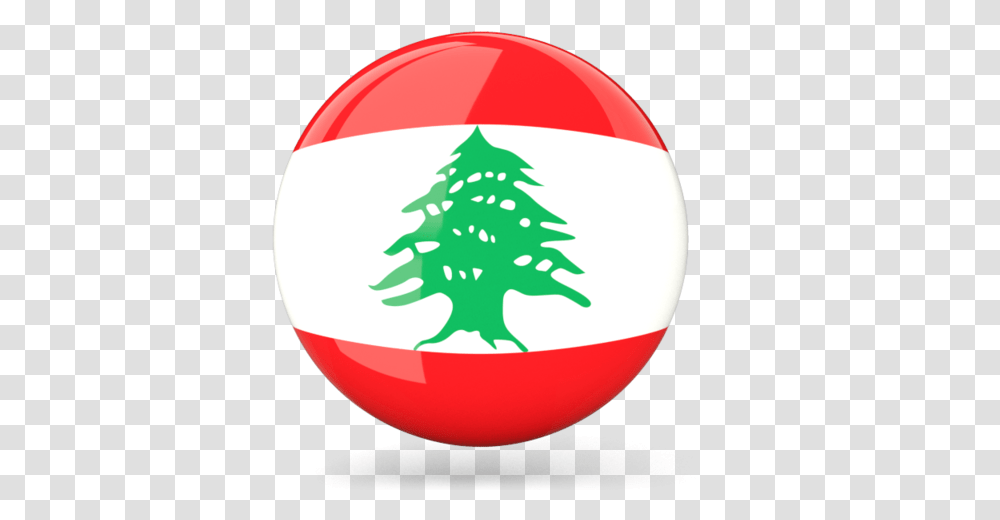Glossy Round Icon Lebanon Flag Icon, Tree, Plant, Ornament, Christmas Tree Transparent Png