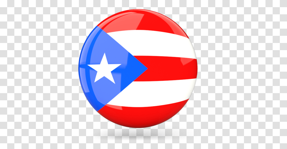 Glossy Round Icon Puerto Rico Flag Icon, Star Symbol, Balloon, Logo Transparent Png