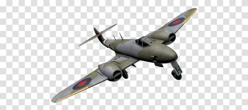 Gloster Meteor Front View Model Aircraft, Airplane, Vehicle, Transportation, Warplane Transparent Png