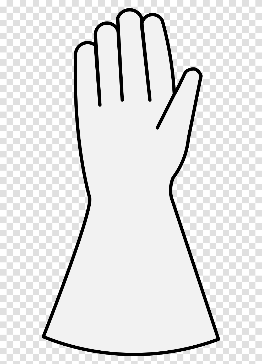 Glove Traceable Heraldic Art Monochrome, Hand, Wrist, Arm, Fist Transparent Png