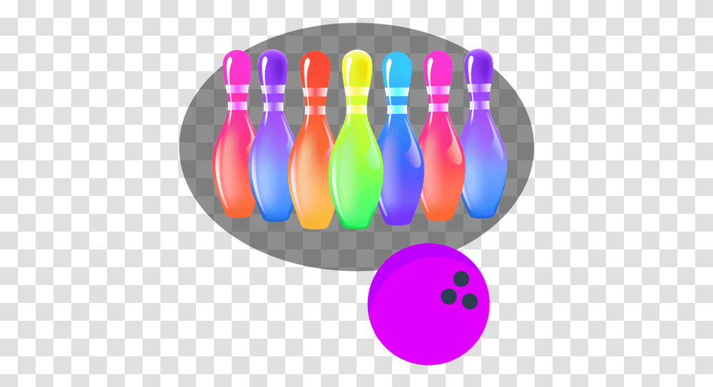 Glow Bowling Pins And Bowling Ball Ten Pin Bowling, Sport, Sports Transparent Png