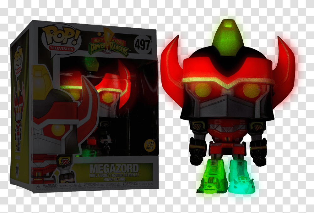 Glow In The Dark Megazord Pop, Toy, Arcade Game Machine, Robot Transparent Png