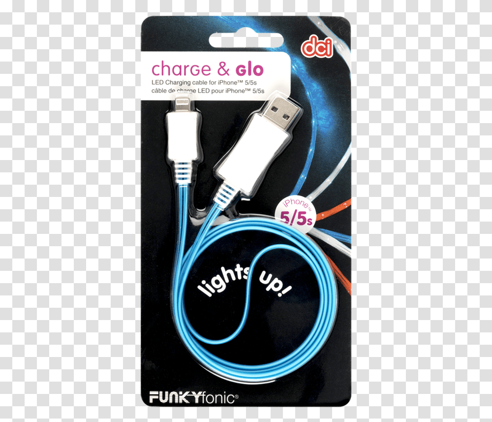 Glow Iphone Charging Cable, Adapter, Plug, Wristwatch Transparent Png