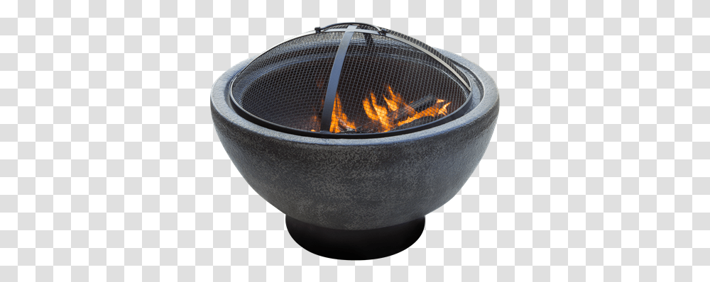 Glow Marla Clay Fire Pit With Mesh Lid Flame, Tabletop, Furniture, Fireplace, Indoors Transparent Png