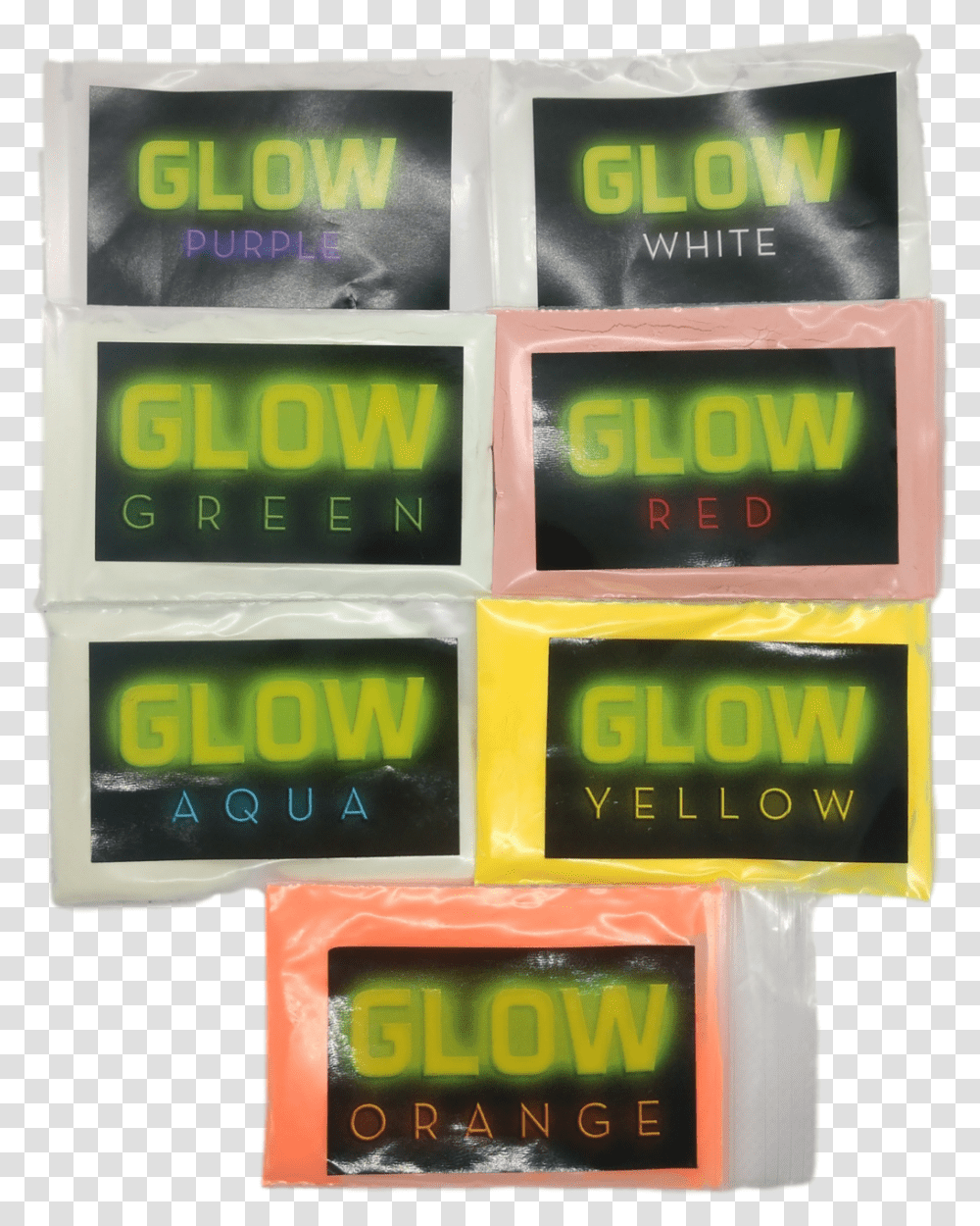 Glow Powders Kit For Epoxy Resin Green White Purple Red Yellow Aqua Orange Number, Word, Text, Food, Clock Transparent Png
