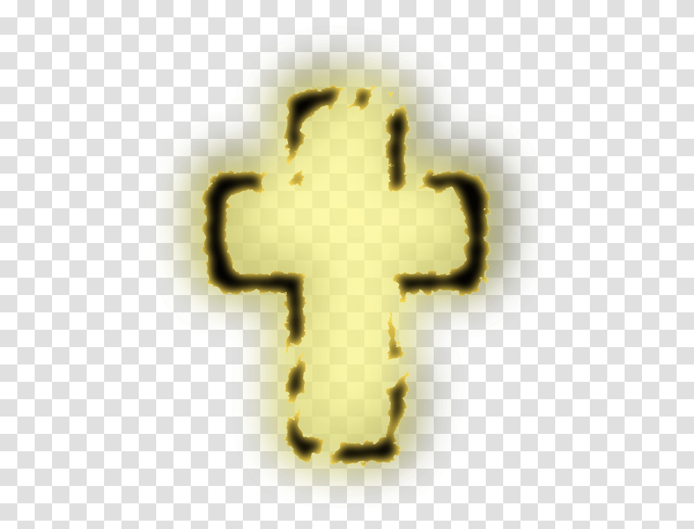 Glowing Cross Cruzen Resplandecientes En, Alphabet, Hand Transparent Png